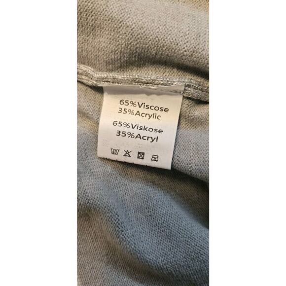 Grace Karin NWT Womens XL Open Color Block Cardigan Sweater Long Grey White - Picture 7 of 8